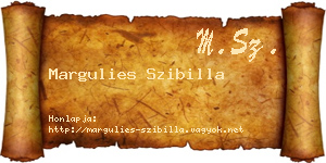 Margulies Szibilla névjegykártya